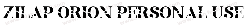 Zilap Orion Personal Use Futuristi字体转换